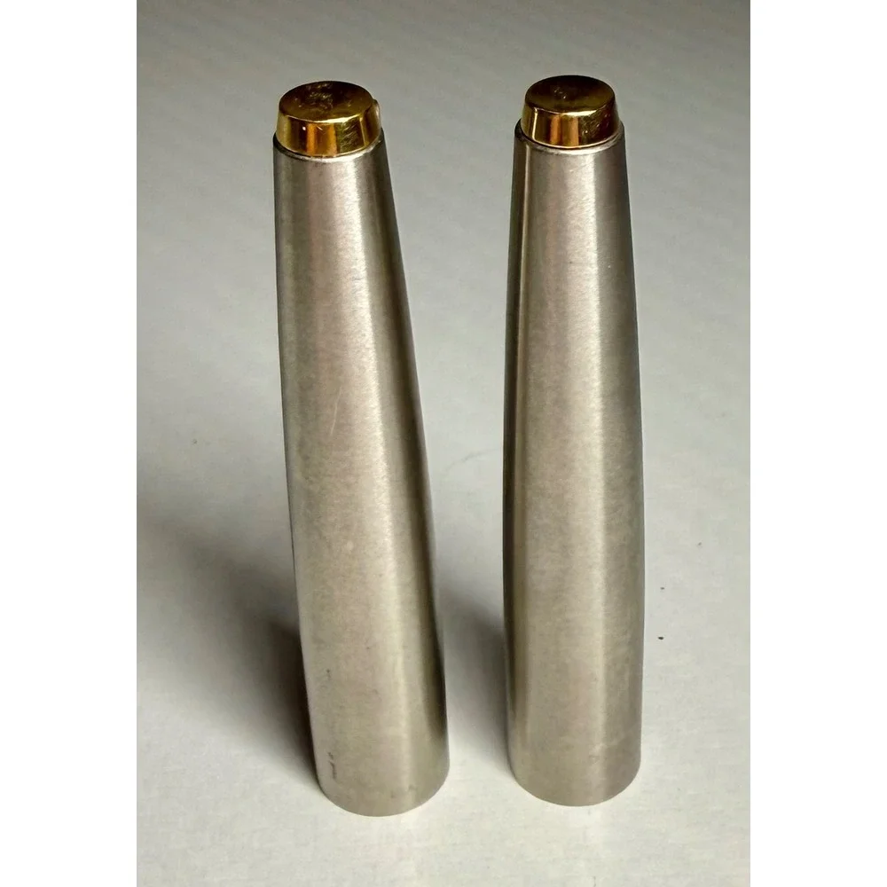 Parker 45 Pen Caps Set of 2 Good Lustraloy Stainless Gold Filled Clip USA